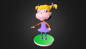 Angelica Pickles 3d Black Background Wallpaper