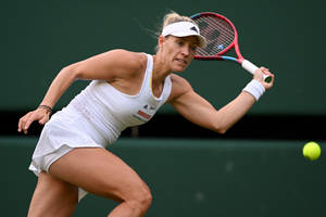 Angelique Kerber In Action Wallpaper