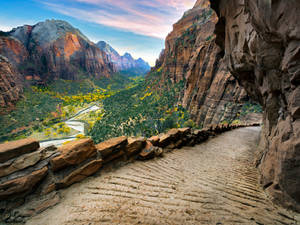 Angels Landing At Zion Canyon Wallpaper