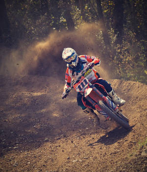 Angled Dirtbike Wallpaper