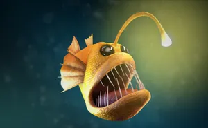 Anglerfish Illustration Deep Sea Predator.jpg Wallpaper