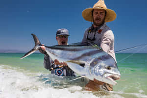 Anglers Catch Giant Roosterfish Wallpaper