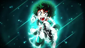 Angry Anime Hero Power Up Wallpaper