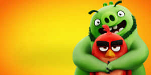 Angry Birds Redand Green Pig Friends Wallpaper