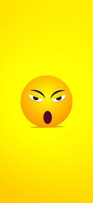 Angry Emoji Yellow Background.jpg Wallpaper