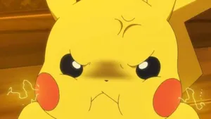 Angry Pikachu Anime Expression Wallpaper