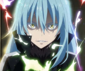 Angry Rimuru Pfp With Glowing Lights Wallpaper