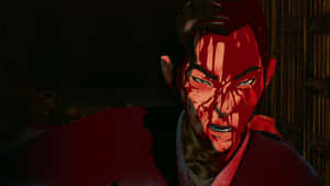 Angry Samurai Red Light Wallpaper