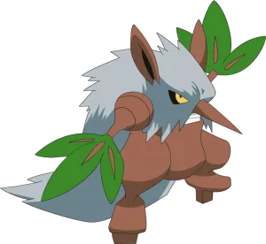 Angry Shiftry Looking Right Wallpaper