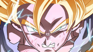 Angry Super Saiyan Energy Surge Wallpaper