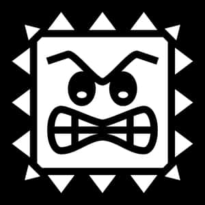 Angry Thwomp Icon Wallpaper