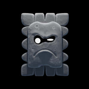 Angry Thwomp Stone Character Wallpaper