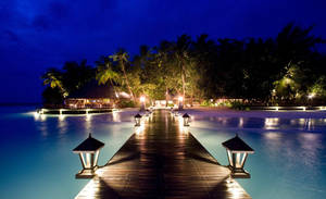 Angsana Ihuru Beach Night Wallpaper