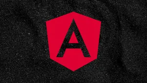 Angular Logo In Glittery Black Wallpaper