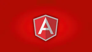 Angular Logo In Red Wallpaper