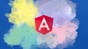 Angular Paint Splash Logo Wallpaper