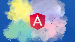 Angular Paint Splash Logo Wallpaper