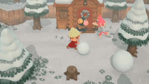 Animal Crossing Winter Eunice Freya Wallpaper