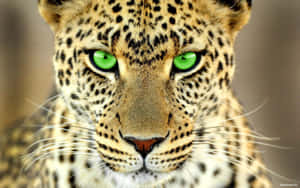 Animal Leopard With Green Eyes Wallpaper