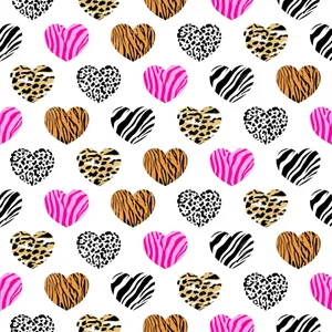 Animal_ Print_ Hearts_ Pattern Wallpaper