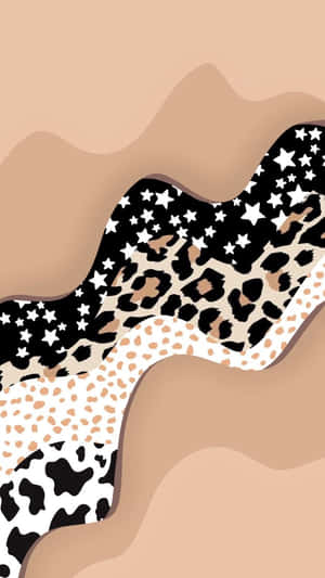 Animal Print Waves Aesthetic Wallpaper