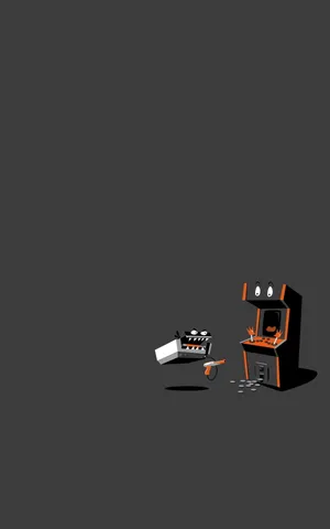Animated Arcade Machineandi Phone Wallpaper Wallpaper