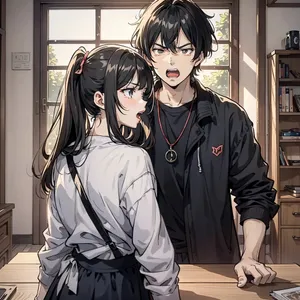 Animated Argument In Kitchen Wallpaper