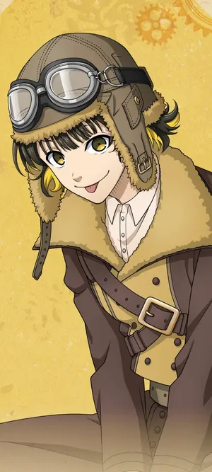 Animated Aviator Character Smile Wallpaper