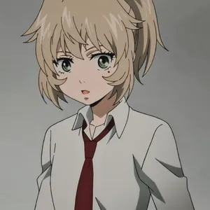 Animated Blonde Character Red Tie Wallpaper