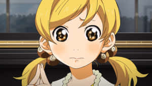 Animated Blonde Girl Piano Background Wallpaper