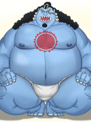 Animated Blue Sumowrestler Wallpaper