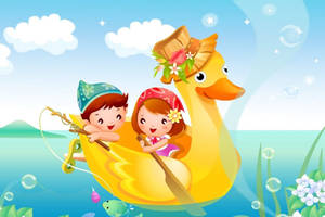 Animated Cartoon Duck Wallpaper