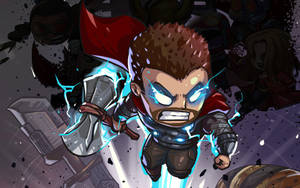 Animated Cartoon Thor Wallpaper