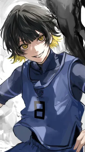 Animated Character Bachira Smiling Wallpaper