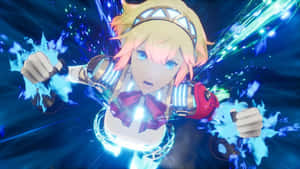 Animated Character Casting Magic Wallpaper