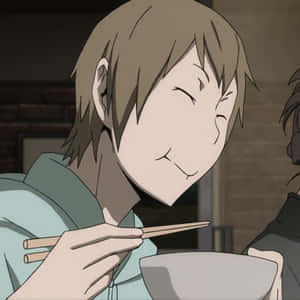 Animated Character Enjoying Meal Wallpaper