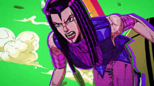 Animated Character Ermes Costello Action Pose Wallpaper