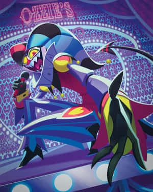 Animated Character Fizzarolli Performance Wallpaper