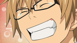 Animated Character Laughing Close Up Wallpaper