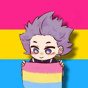 Animated Character Pansexual Pride Flag Wallpaper