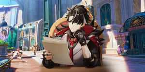 Animated Character Planningin City Wallpaper