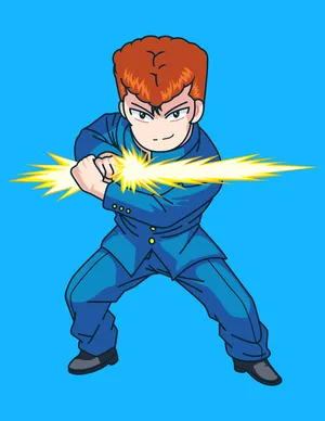 Animated Character Power Pose Wallpaper