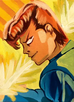 Animated Character Profile Painting Wallpaper