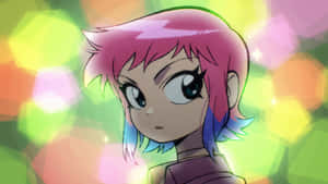 Animated Character Ramona Flowers Bokeh Background Wallpaper