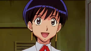 Animated Character Smiling With Surprise Wallpaper