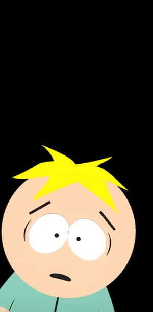 Animated Character With Blonde Hairand Blue Shirt Wallpaper