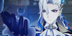 Animated Character With Blue Energy Wallpaper