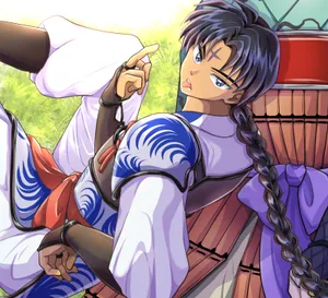 Animated Character With Braidand Armor Wallpaper