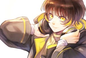 Animated Character With Headphones Wallpaper