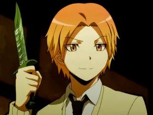 Animated Character With Knife Wallpaper